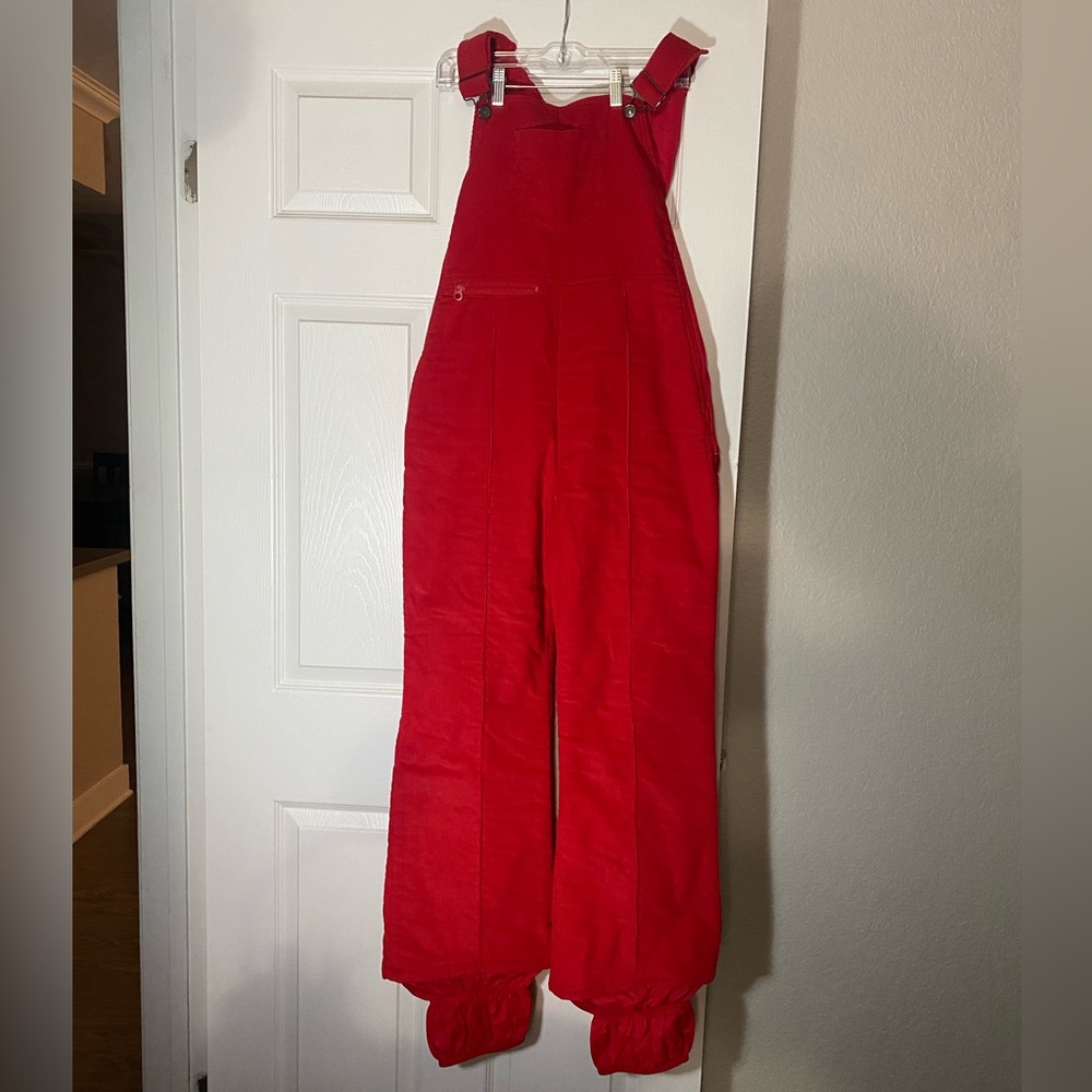 Vintage Levi Ski Corduroy Red Ski Overalls, Corduroy Overalls, Ski Overalls